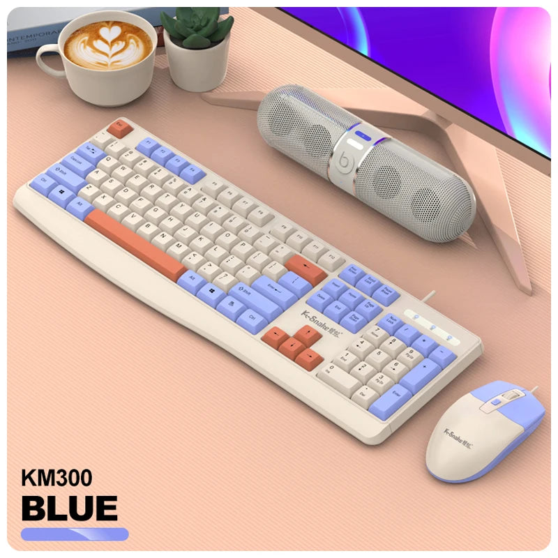 Kit Teclado + Mouse KM300 – 104 Teclas para PC e Notebook