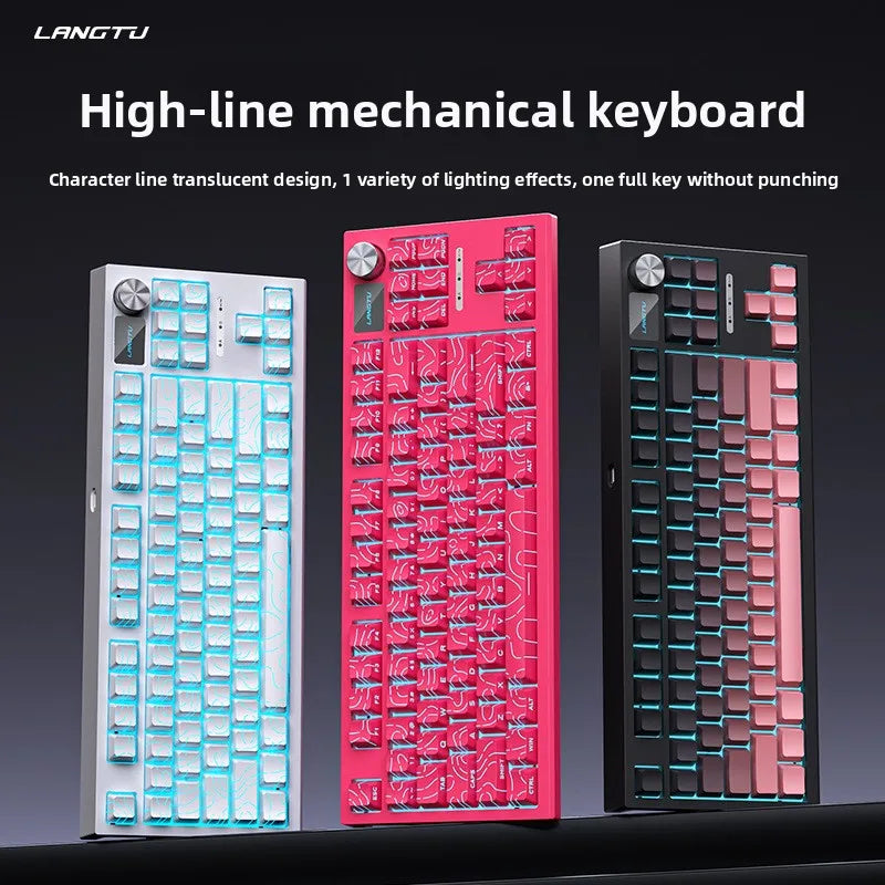 Teclado Gamer Mecanico LANGTU LT84 Hot Swap – Compacto, Side-Printed