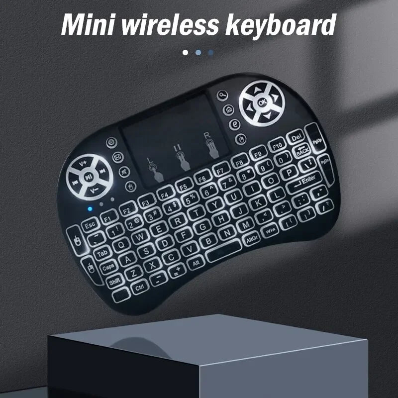 Mini Teclado Sem Fio com Touchpad  – Controle para TV, Box, PC e Smart TV
