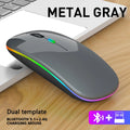 Mouse Sem Fio Bluetooth +  Recarregavel – RGB, Silencioso