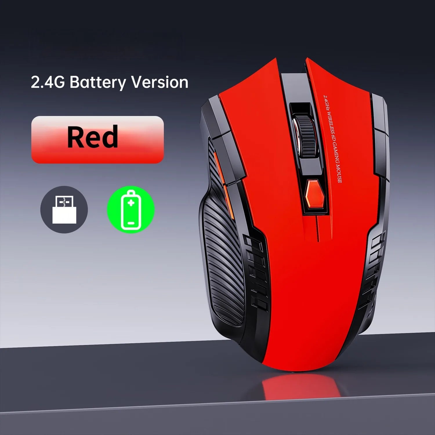 Mouse Sem Fio NexusClick 1600 DPI – 6 Botoes, Silencioso e Recarregavel