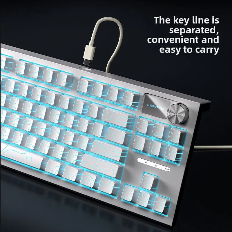Teclado Gamer Mecanico LANGTU LT84 Hot Swap – Compacto, Side-Printed