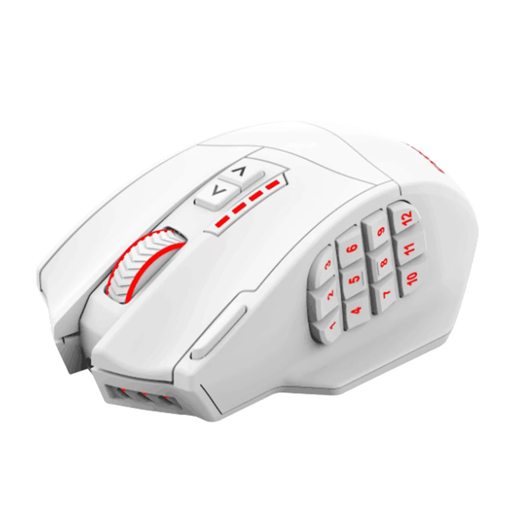 Mouse X-33 Sem fio e USB 16000 DPI 18 Botões Programáveis (Tibia, Lol, Path of Exile, MMORPG, FPS)