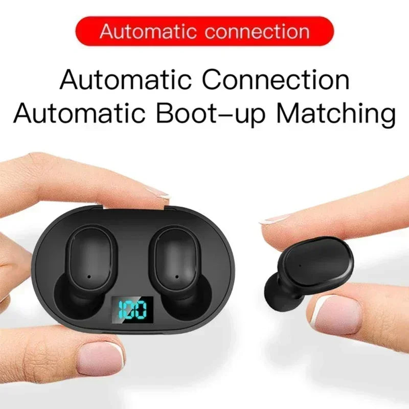 Fone Bluetooth TWS E6S – Sem Fio, com Microfone e Estojo de Carregamento
