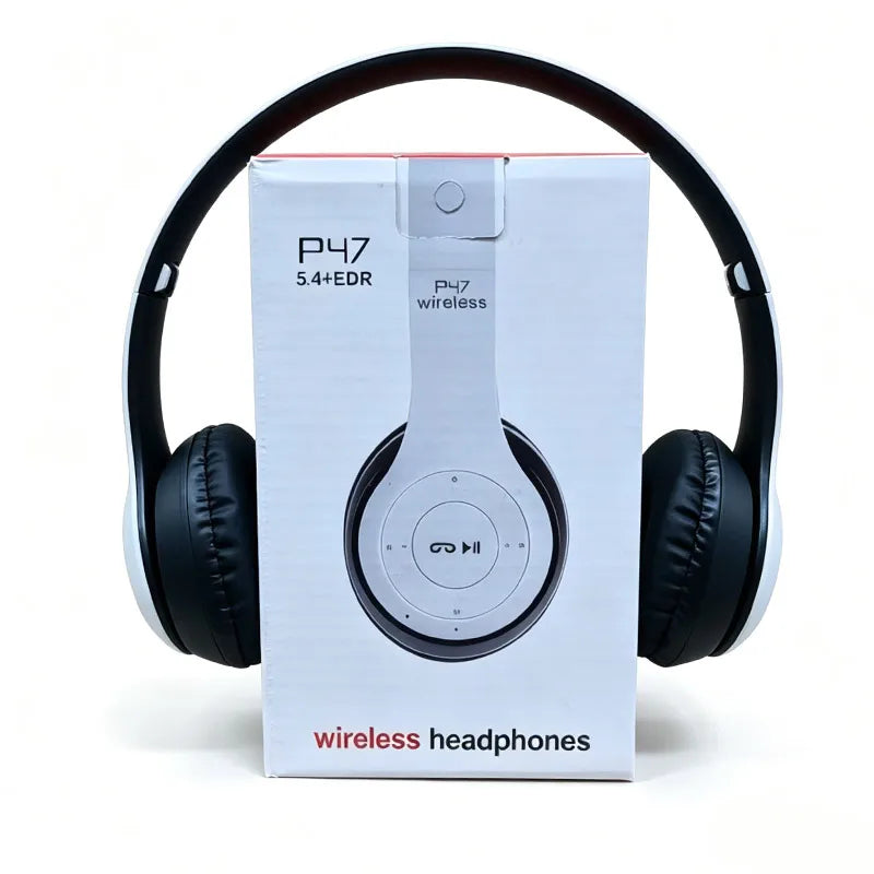 Headset Bluetooth 5.0 P47 Wireless – Dobrável, Estéreo e com Controle de Volume