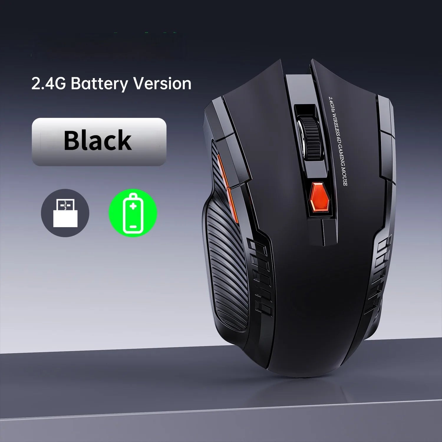 Mouse Sem Fio NexusClick 1600 DPI – 6 Botoes, Silencioso e Recarregavel