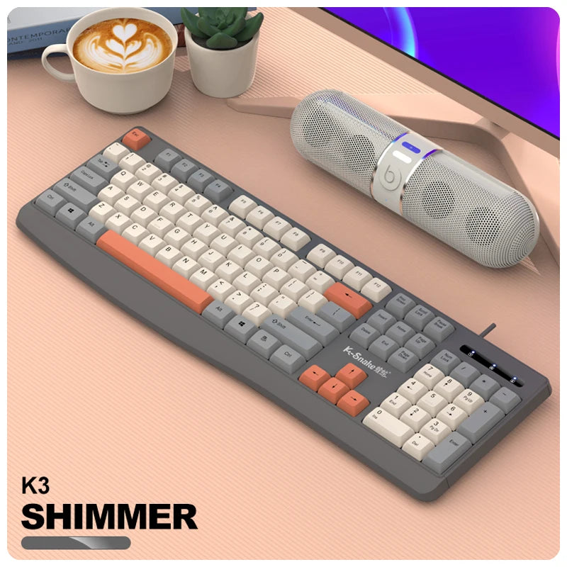 Kit Teclado + Mouse KM300 – 104 Teclas para PC e Notebook