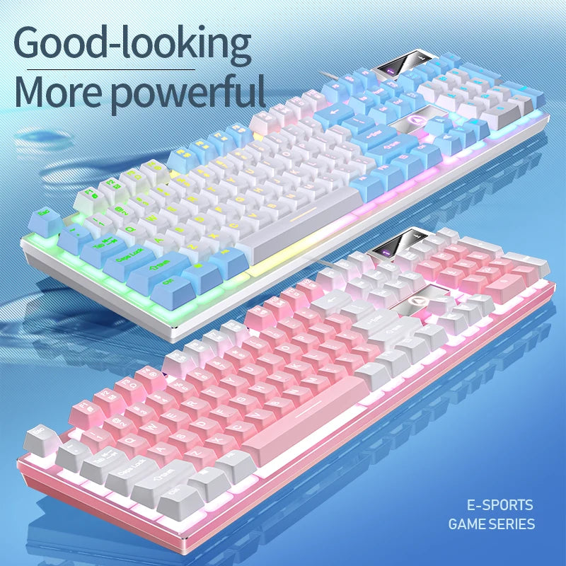 Teclado YINDIAO K500 com Fio – 104 Teclas, Numerico e Perfil Baixo