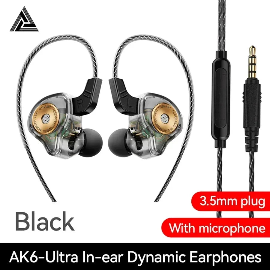 Fone In-Ear QKZ AK6 com Microfone – Hi-Fi, Graves Potentes e Controle de Volume