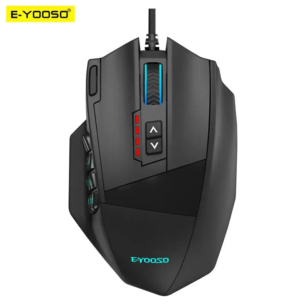 Mouse X-39 - USB 16400 DPI 18 Botões Programáveis (Tibia, Lol, Path of Exile, MMORPG, FPS)
