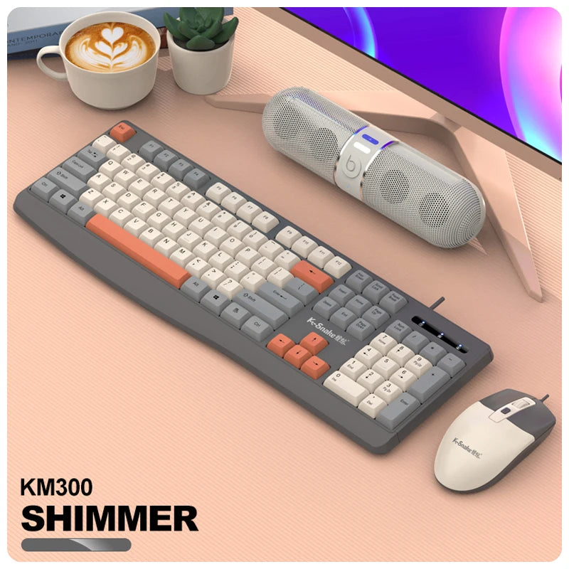 Kit Teclado + Mouse KM300 – 104 Teclas para PC e Notebook