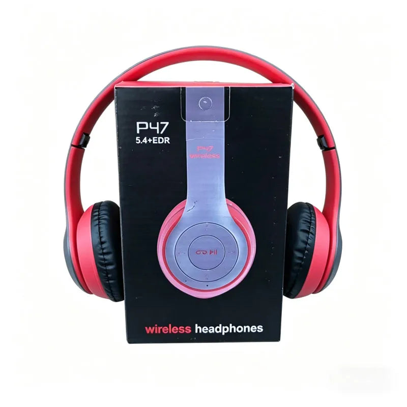 Headset Bluetooth 5.0 P47 Wireless – Dobrável, Estéreo e com Controle de Volume
