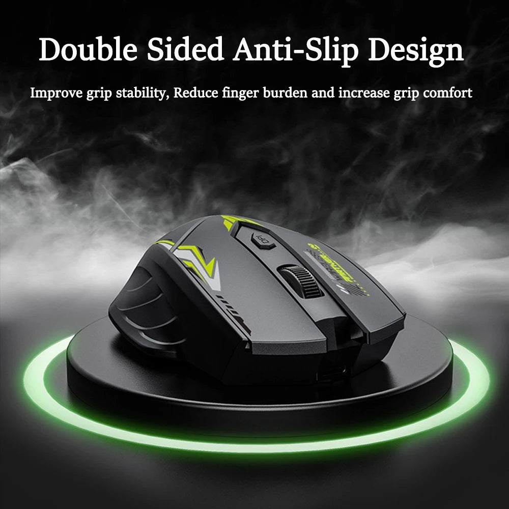 Mouse Sem Fio Dual Mode Bluetooth/Wireless + 2.4GHz – 6 Botoes, 1600 DPI e Recarregavel