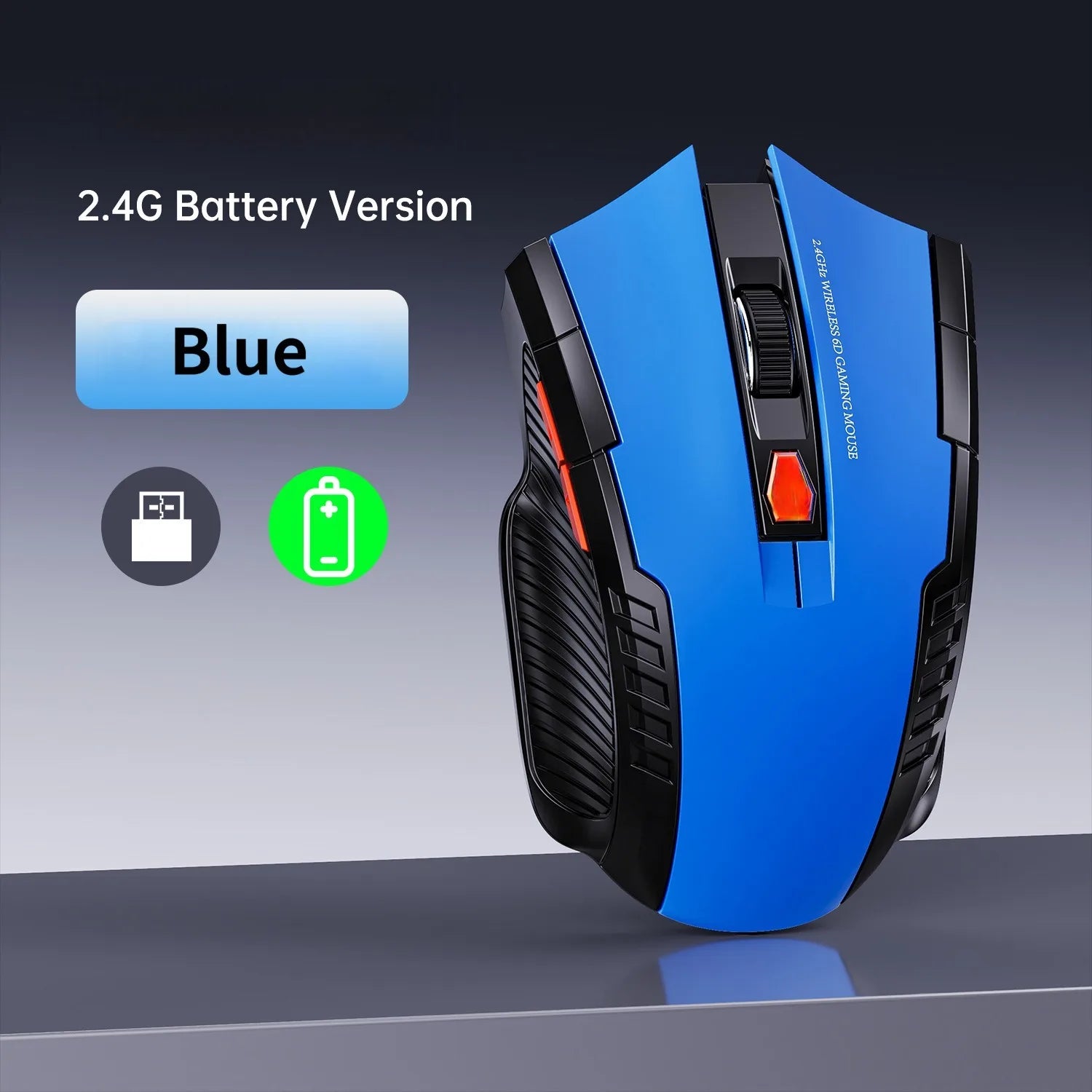 Mouse Sem Fio NexusClick 1600 DPI – 6 Botoes, Silencioso e Recarregavel