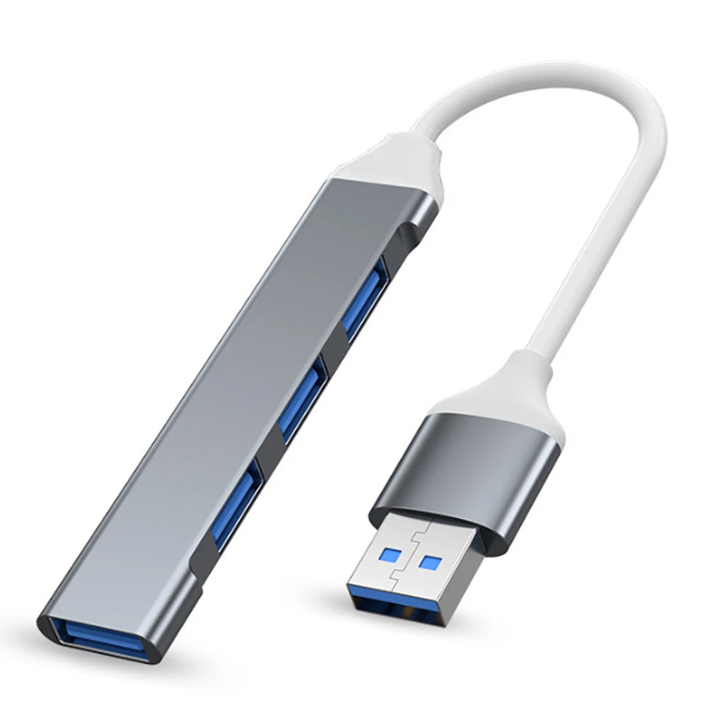 Hub USB-C 4 Portas – Adaptador Multiplicador USB para Notebook, MacBook e PC