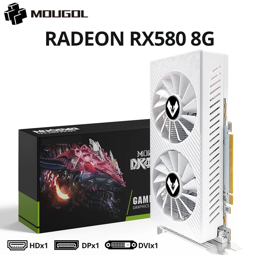 Placa de Vídeo MOUGOL Radeon RX 580 8GB GDDR5 256-bit – PCIe 3.0