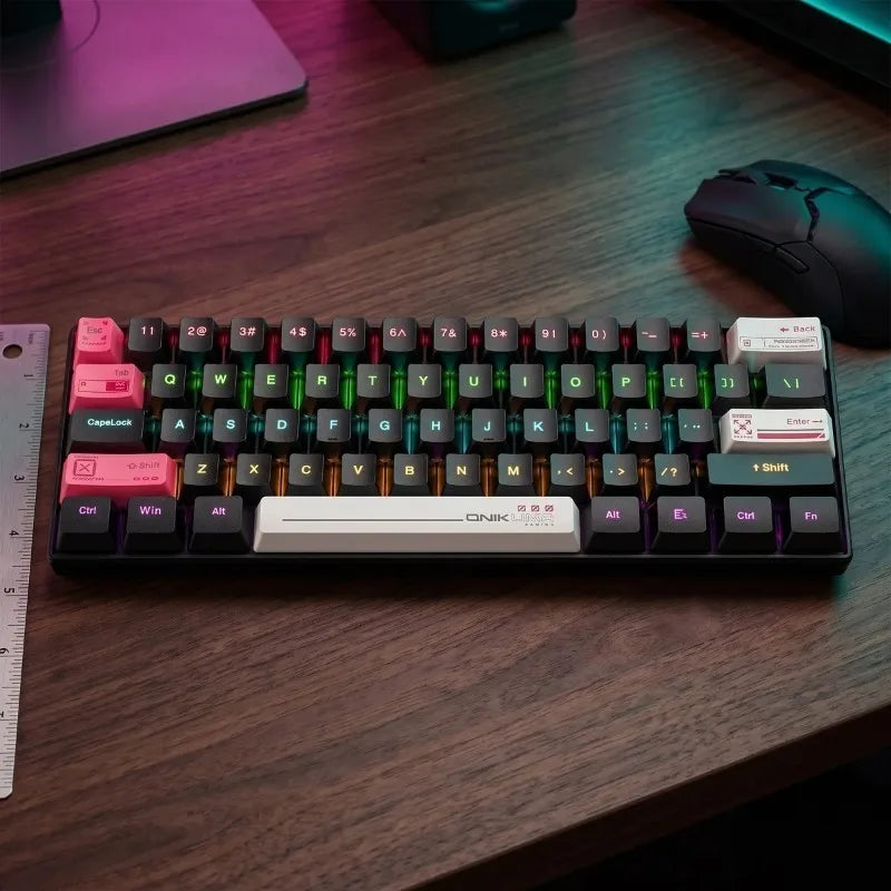 Teclado Mecânico Gamer ONIKUMA G55 – 61 Teclas, Brown Switch e RGB