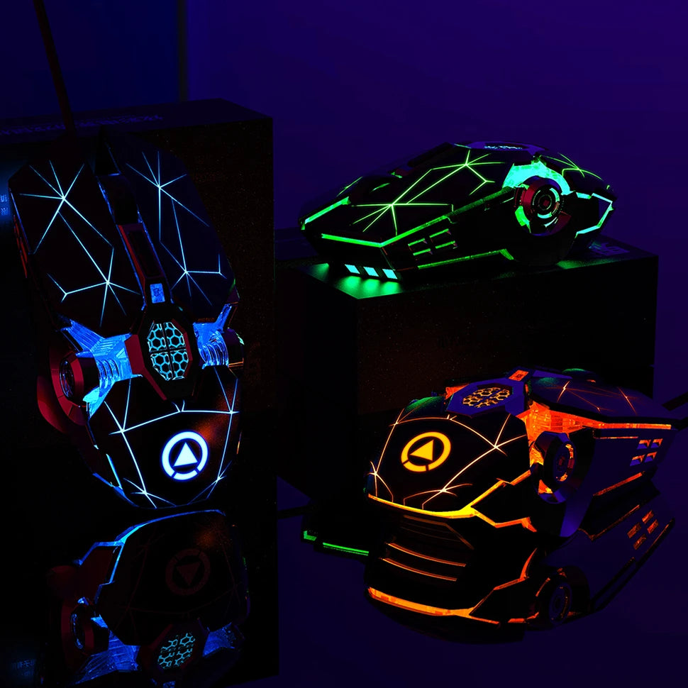 Mouse Gamer RGB 3200 DPI com 6 Botoes – Ergonomico, Silencioso e USB