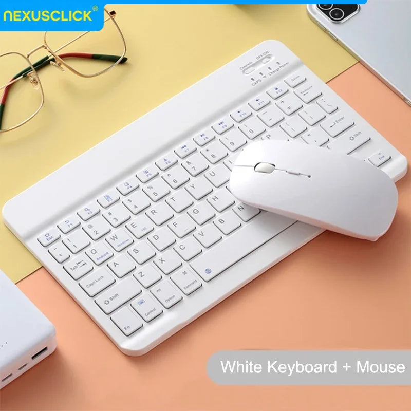 Teclado Bluetooth NexusClick Slim – Compacto e Recarregavel para Tablet, iPad e PC