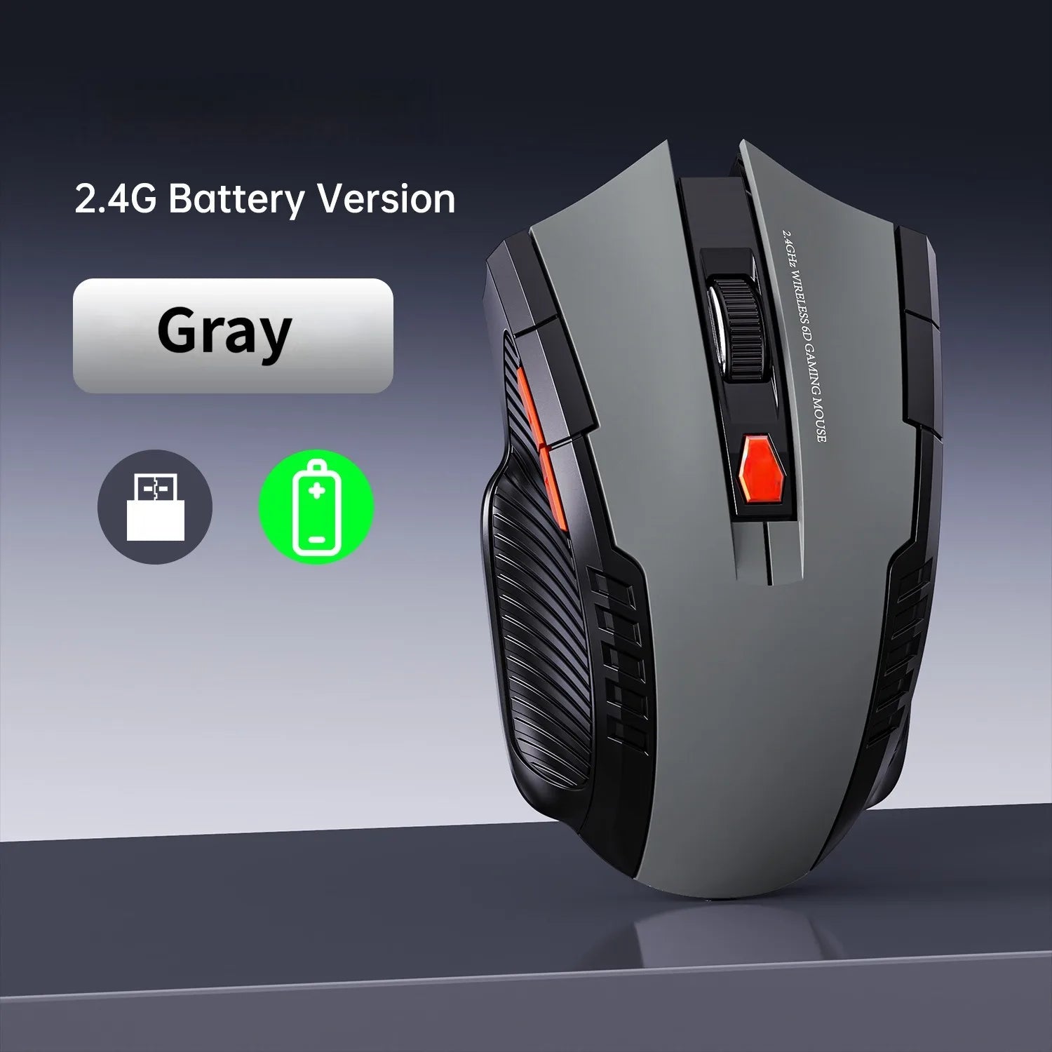 Mouse Sem Fio NexusClick 1600 DPI – 6 Botoes, Silencioso e Recarregavel