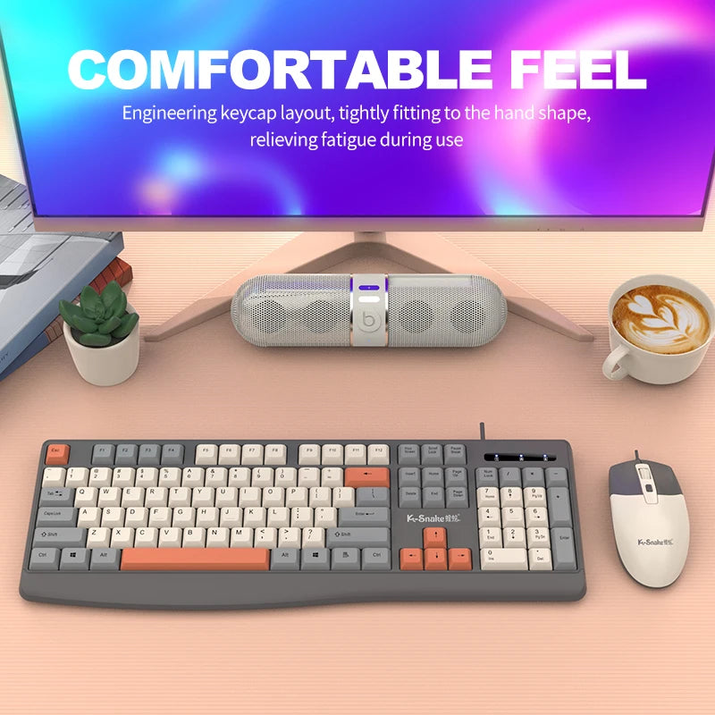 Kit Teclado + Mouse KM300 – 104 Teclas para PC e Notebook