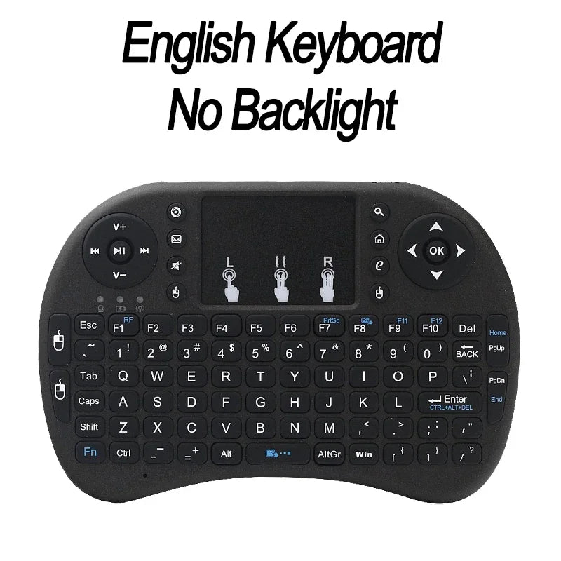 Mini Teclado Sem Fio com Touchpad  – Controle para TV, Box, PC e Smart TV