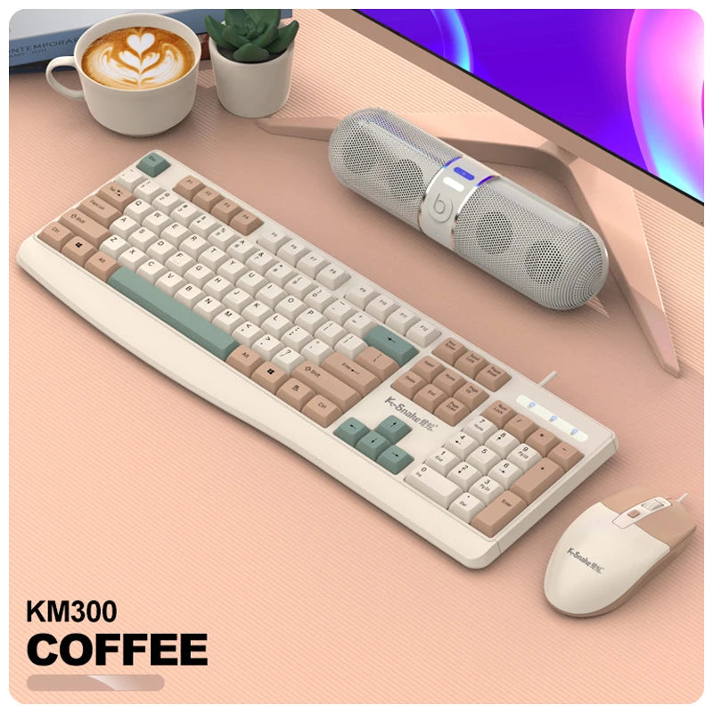 Kit Teclado + Mouse KM300 – 104 Teclas para PC e Notebook