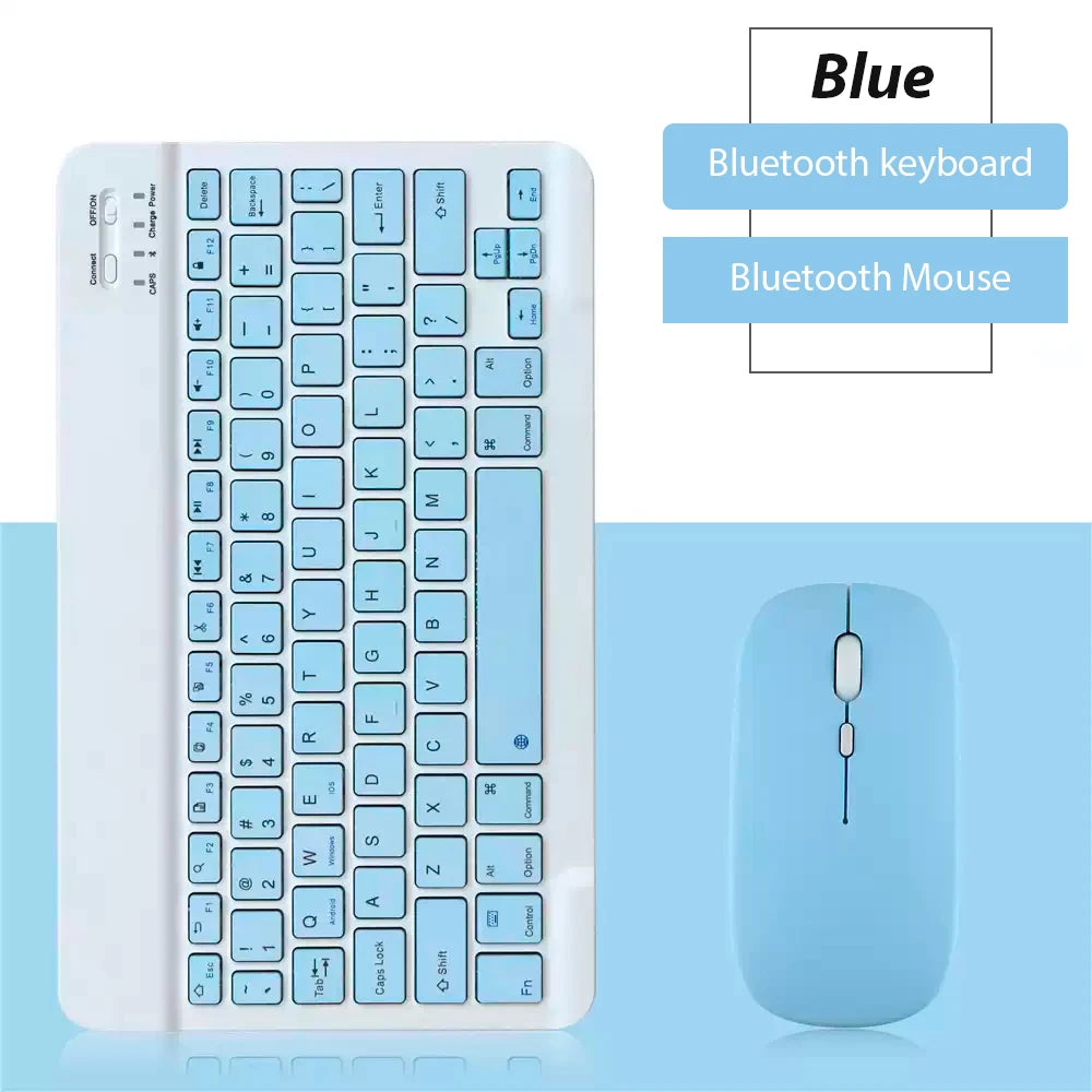 Kit Teclado e Mouse Bluetooth EMTRA – Slim, Recarregável para Tablet, iPad e PC