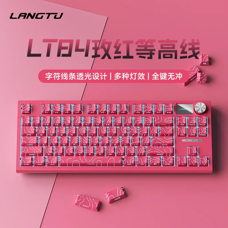 Teclado Gamer Mecanico LANGTU LT84 Hot Swap – Compacto, Side-Printed
