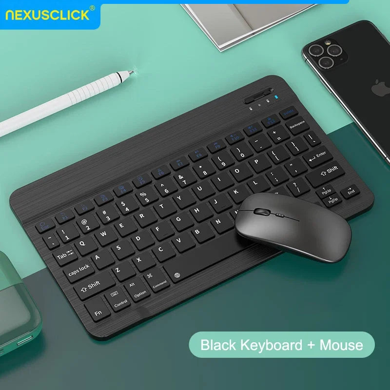 Teclado Bluetooth NexusClick Slim – Compacto e Recarregavel para Tablet, iPad e PC