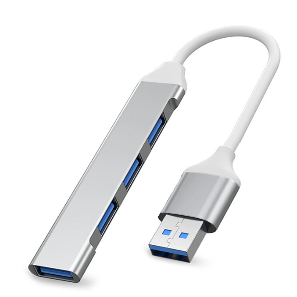 Hub USB-C 4 Portas – Adaptador Multiplicador USB para Notebook, MacBook e PC