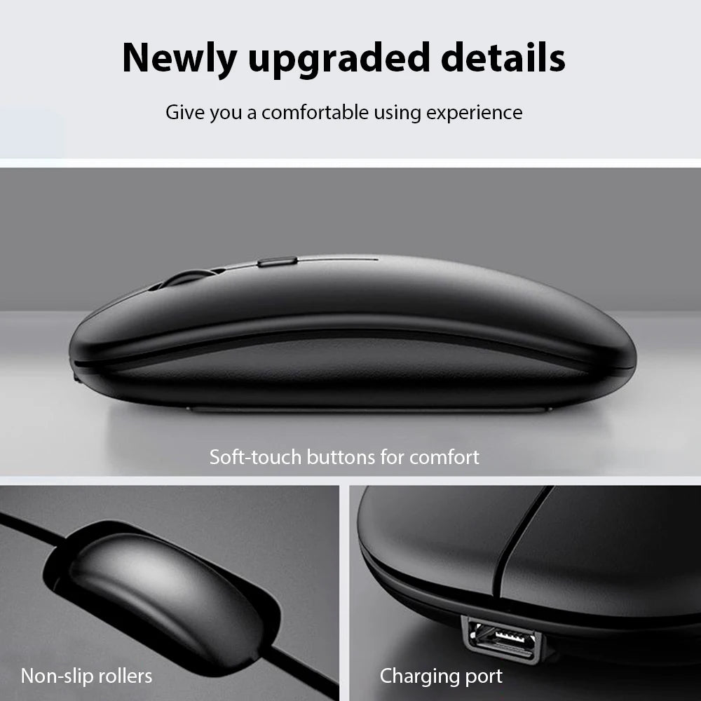 Kit Teclado e Mouse Bluetooth EMTRA – Slim, Recarregável para Tablet, iPad e PC