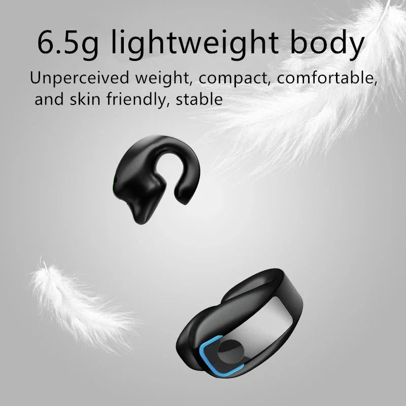 Fone Bluetooth Open-Ear com Encaixe Clip – Sem Fio, Leve e com Microfone