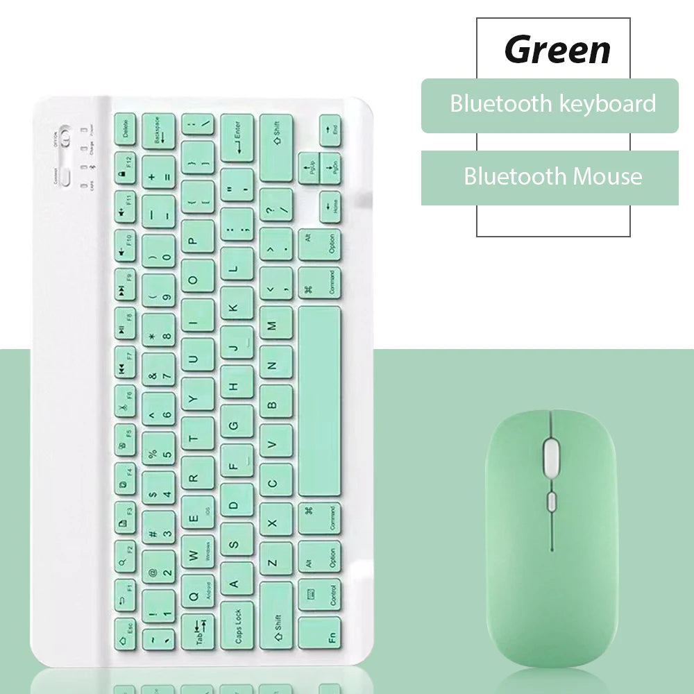 Kit Teclado e Mouse Bluetooth EMTRA – Slim, Recarregável para Tablet, iPad e PC