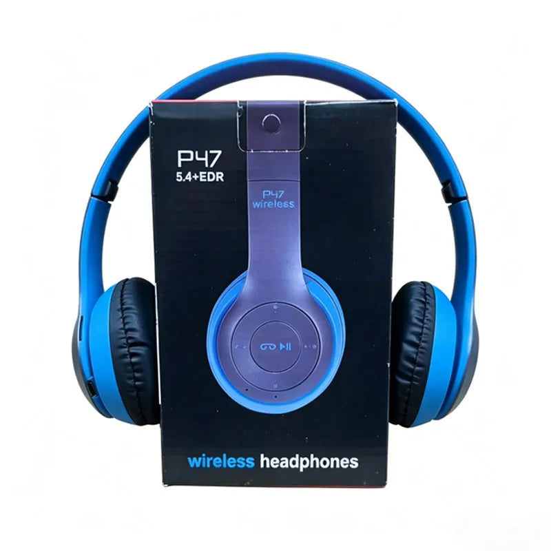 Headset Bluetooth 5.0 P47 Wireless – Dobrável, Estéreo e com Controle de Volume