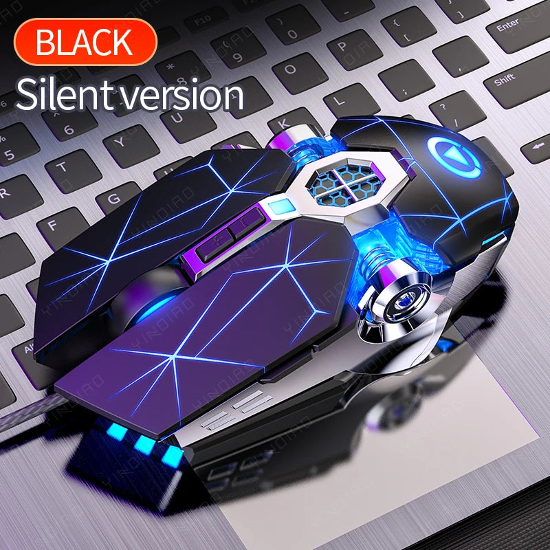 Mouse Gamer RGB 3200 DPI com 6 Botoes – Ergonomico, Silencioso e USB