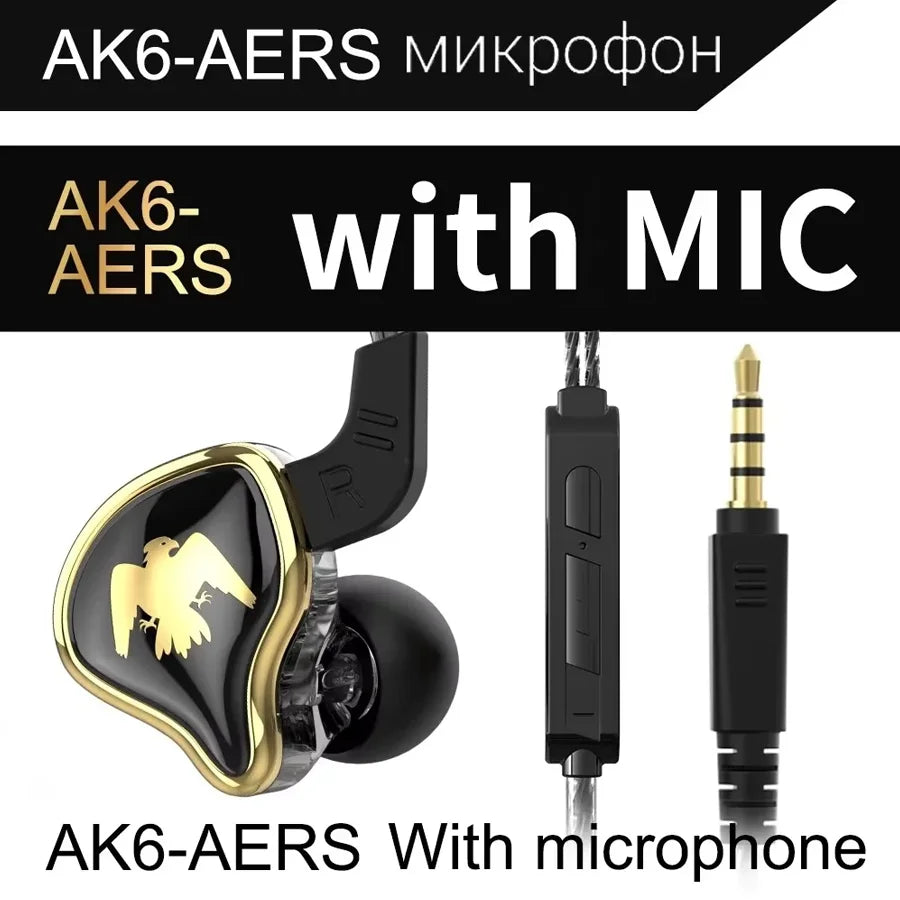 Fone In-Ear QKZ AK6 com Microfone – Hi-Fi, Graves Potentes e Controle de Volume