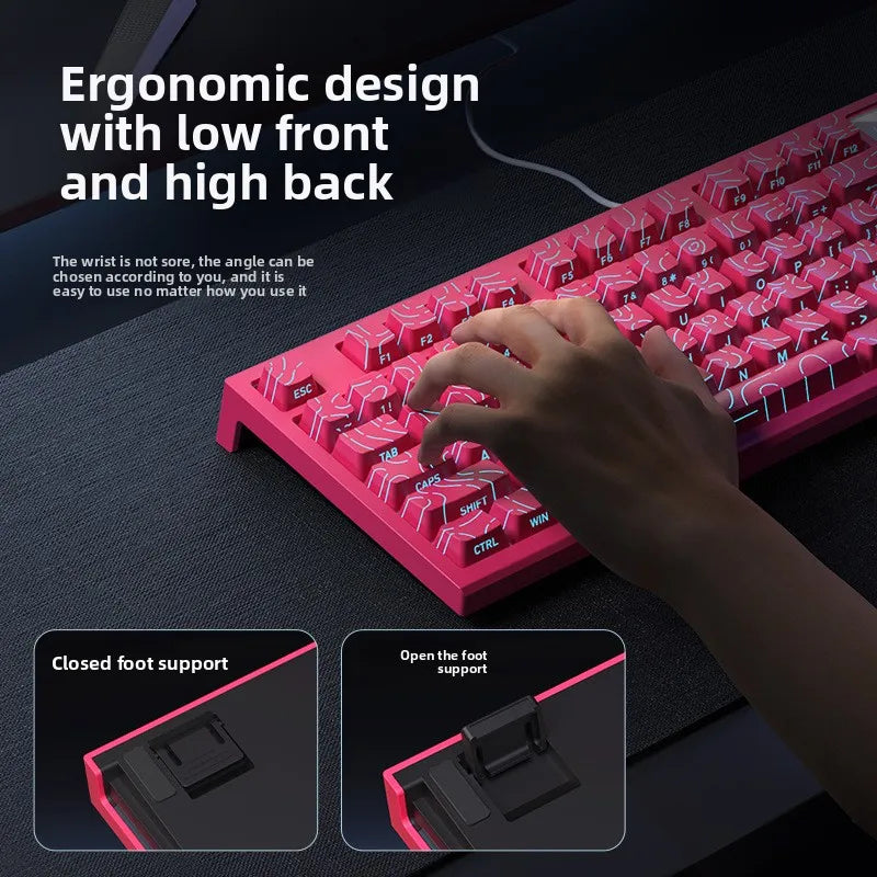 Teclado Gamer Mecanico LANGTU LT84 Hot Swap – Compacto, Side-Printed