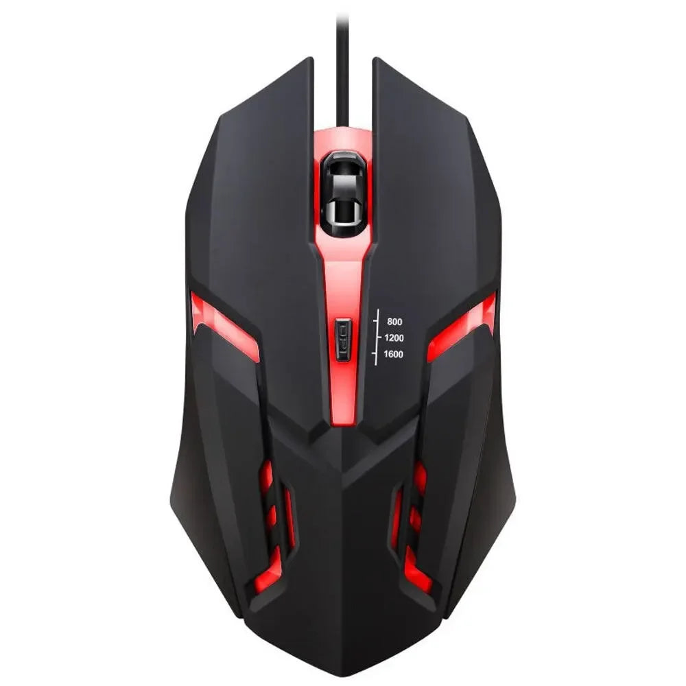 Mouse Gamer RGB com Fio USB – 4 Botoes e Design Ergonomico