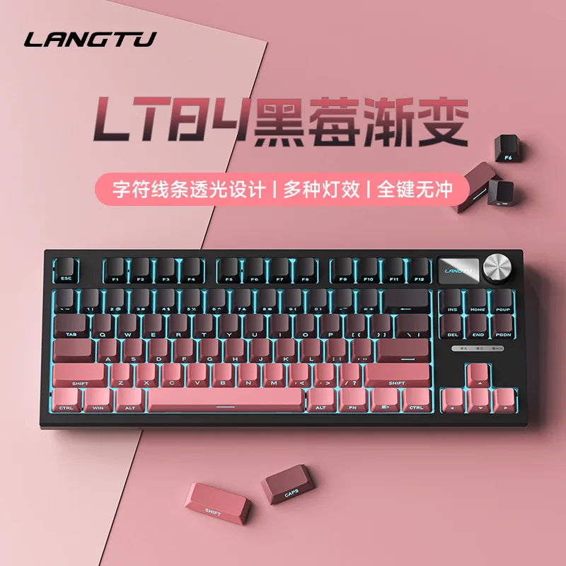 Teclado Gamer Mecanico LANGTU LT84 Hot Swap – Compacto, Side-Printed