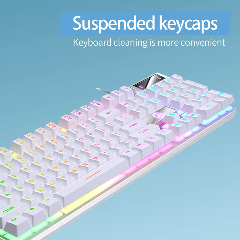 Kit Teclado e Mouse Gamer YINDIAO com LED – 104 Teclas e USB