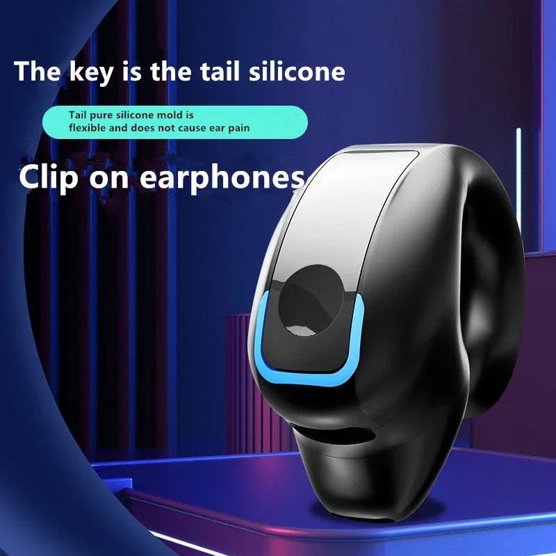 Fone Bluetooth Open-Ear com Encaixe Clip – Sem Fio, Leve e com Microfone