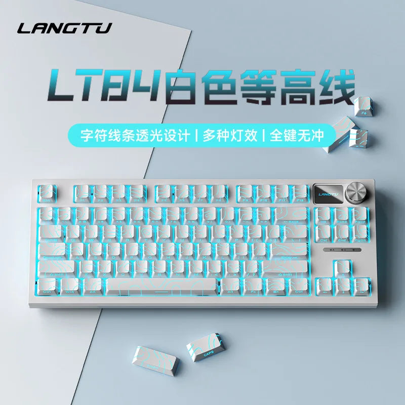 Teclado Gamer Mecanico LANGTU LT84 Hot Swap – Compacto, Side-Printed
