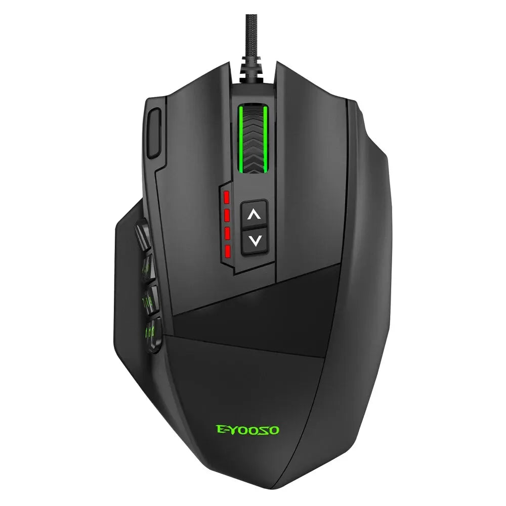 Mouse X-39 - USB 16400 DPI 18 Botões Programáveis (Tibia, Lol, Path of Exile, MMORPG, FPS)